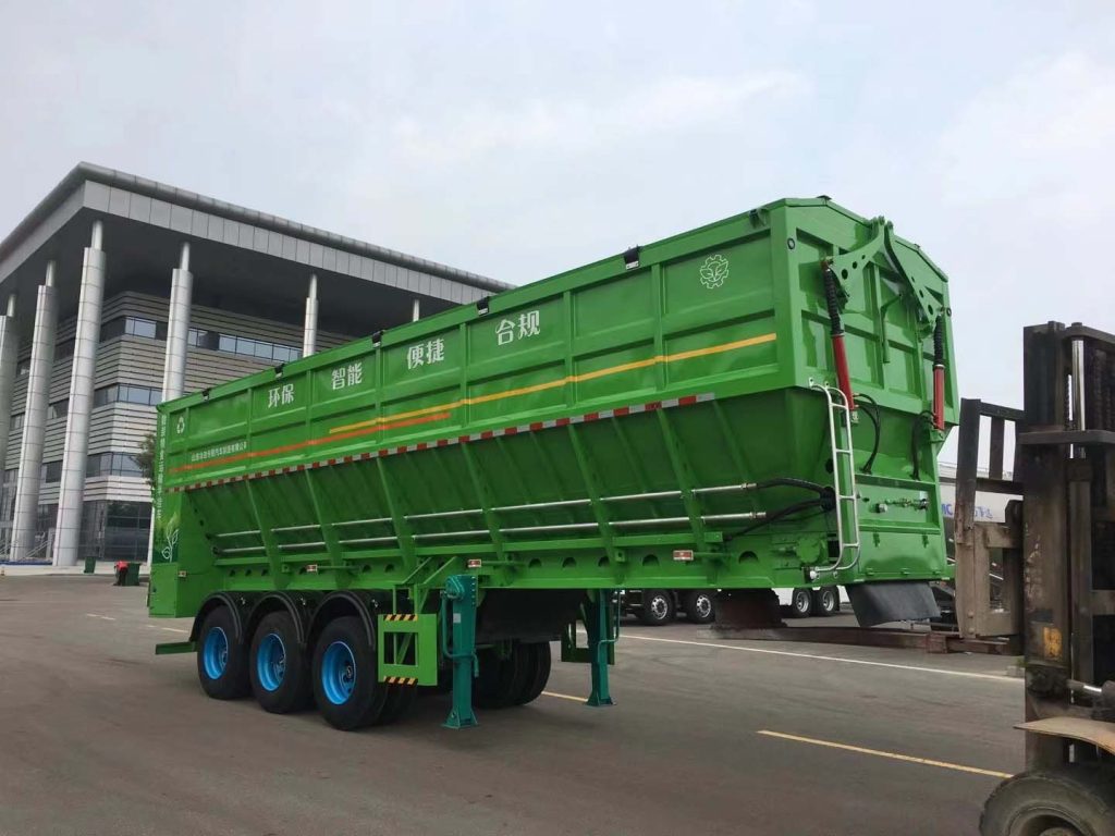 3 Axles Crawler Dump Tipper Semi Trailer插图