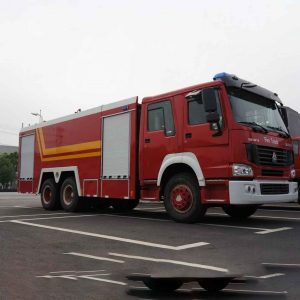 18m High Spray Arm Sinotruk HOWO Foma Water Tower Fire Truck 6X4 12000L Large Flow Fire Rescue Truck (21)