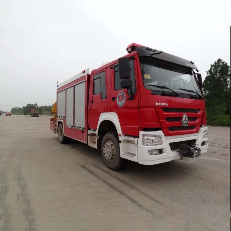 18m High Spray Arm Sinotruk HOWO Foma Water Tower Fire Truck 6X4 12000L Large Flow Fire Rescue Truck (24)