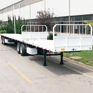 2 Axles Interlink Flatbed Semi Trailer (3)