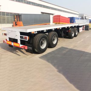 2 Axles Interlink Flatbed Semi Trailer (4)