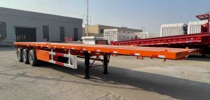 3 Axles 40FT Flatbed Container Semi Trailer11