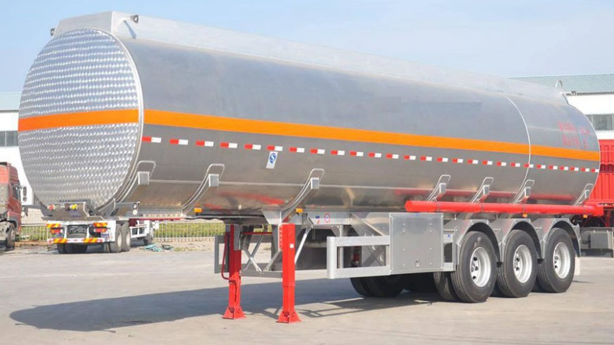 3 Axles 42000 Liters  Aluminum Alloy Oil Tanker Semi Trailer插图