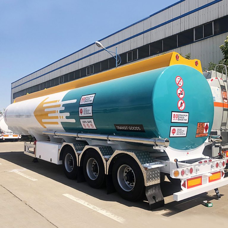 3 Axles Aluminum Fuel tanker Semi Trailer-4