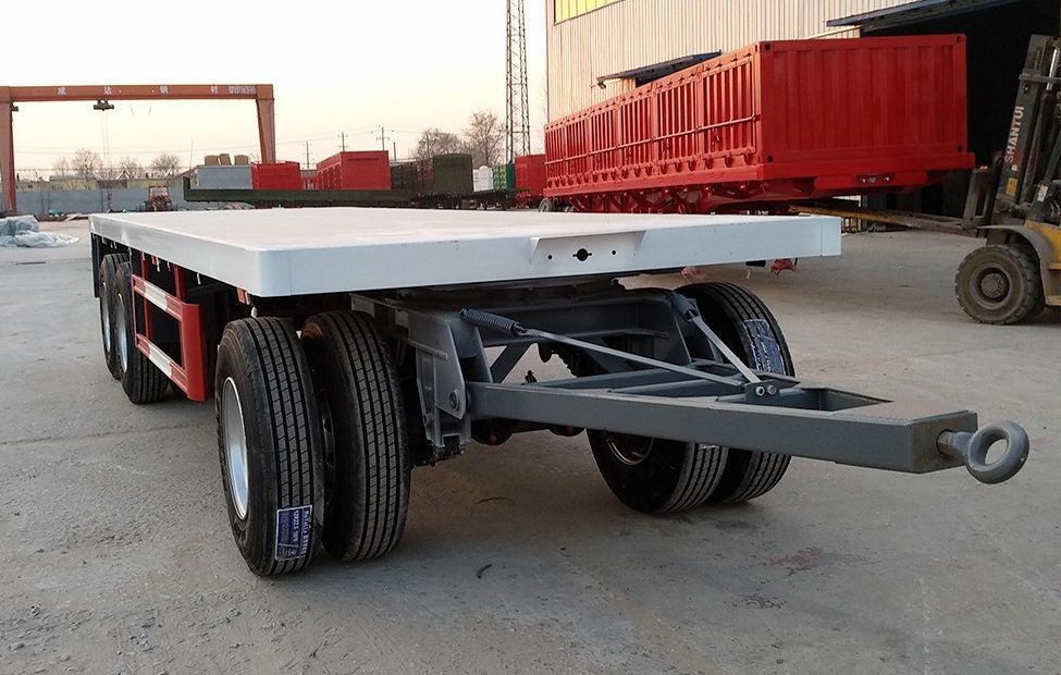 3 Axles Flatbed Dolly Drawbar Trailer插图