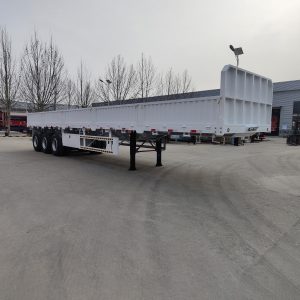 3 Axles Drop Side Wall Trailer with 800mm Height Side Walls (3)