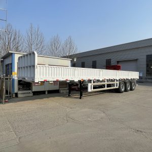 3 Axles Drop Side Wall Trailer with 800mm Height Side Walls (5)