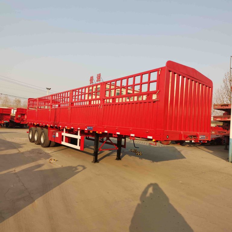 3 Axles Fence Stake Bulk Cargo Semi Trailer (1)