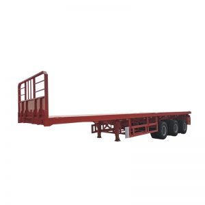 3 Axles Frontwall Bogie Suspension Flatbed Semi Trailer