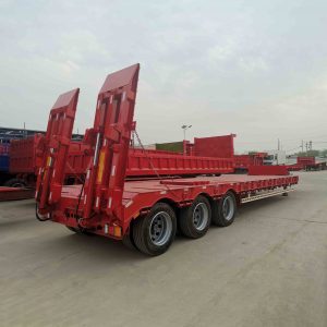 3 Axles Hydraulic Ladders Low Lowader Lowbed Semi Trailer (14)