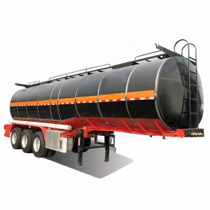 3 Axles Liquid Asphalt Heated Bitumen Transport Tanker Semi Trailer for Sale (6)