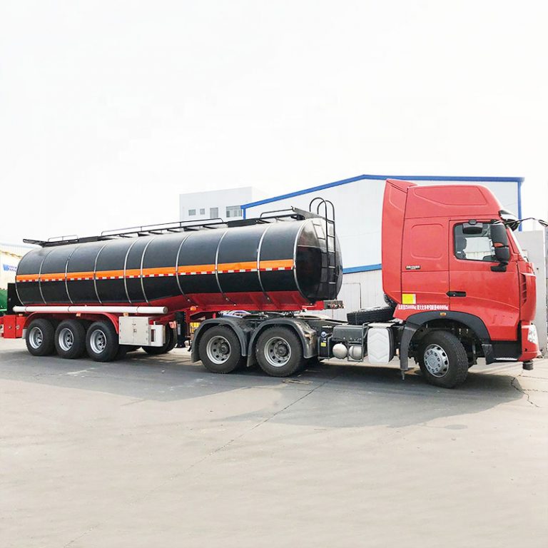 3 Axles Liquid Asphalt Heated Bitumen Transport Tanker Semi Trailer for Sale (8)