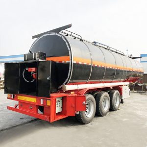 3 Axles Liquid Asphalt Heated Bitumen Transport Tanker Semi Trailer for Sale (9)