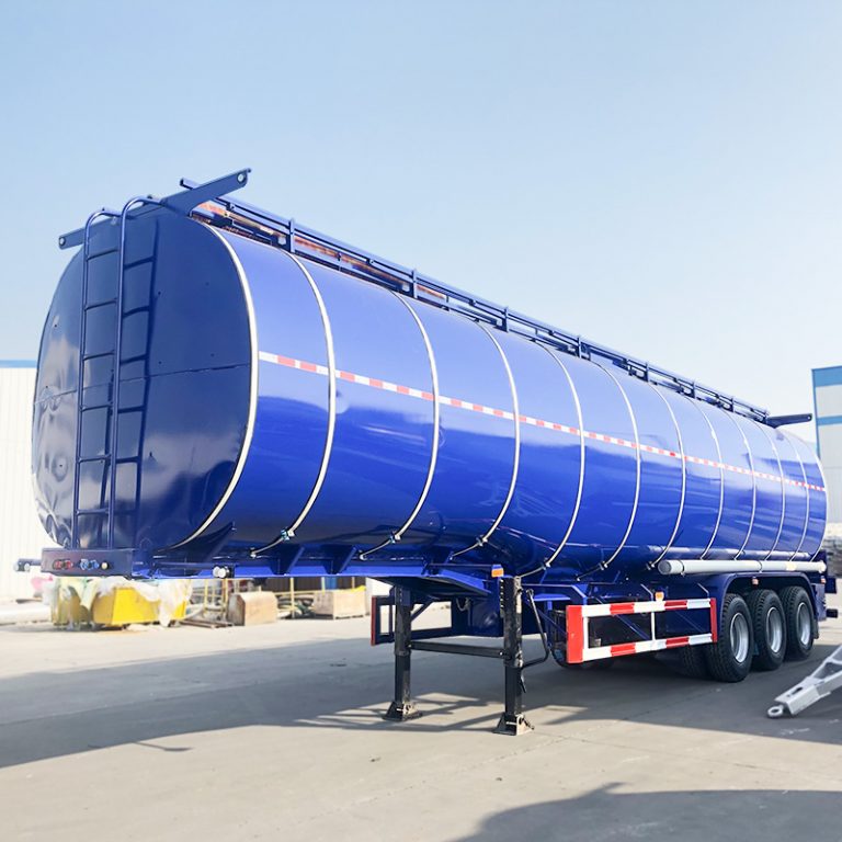 3 axle 45000 liters Palm Crude Oil Tank tanker Semi Trailer with Pump (1)