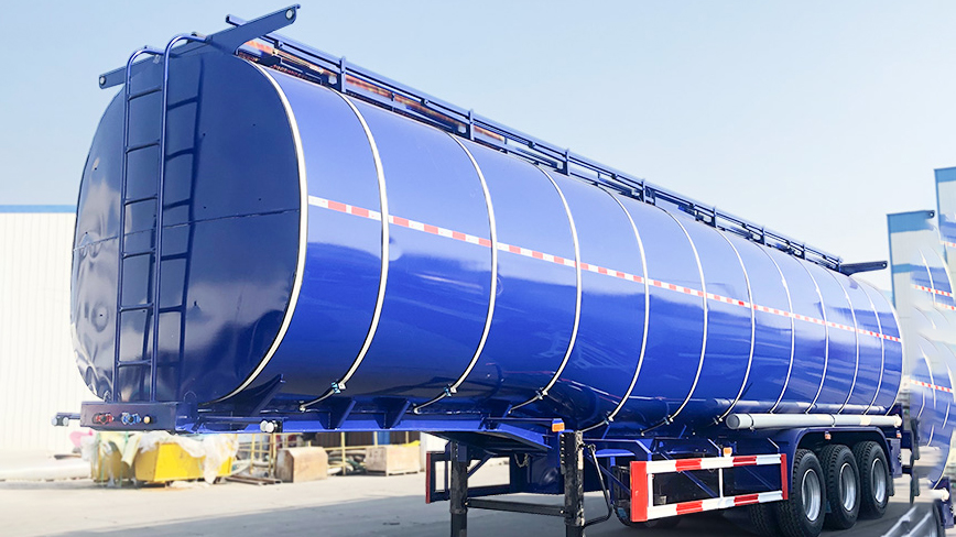 3 axle 45000 liters Palm Crude Oil Tank tanker Semi Trailer with Pump插图1