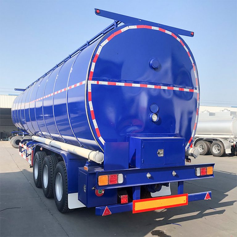 3 axle 45000 liters Palm Crude Oil Tank tanker Semi Trailer with Pump (2)