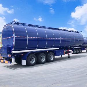 3 axle 45000 liters Palm Crude Oil Tank tanker Semi Trailer with Pump (4)