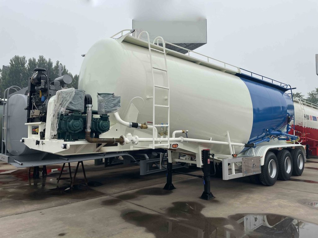 35CBM 3 Axles Alloy Bulk Cement Silo Tank Smei Trailer插图