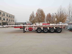 4 Axles Flatbed Semi Trailer With Air Suspension (1)