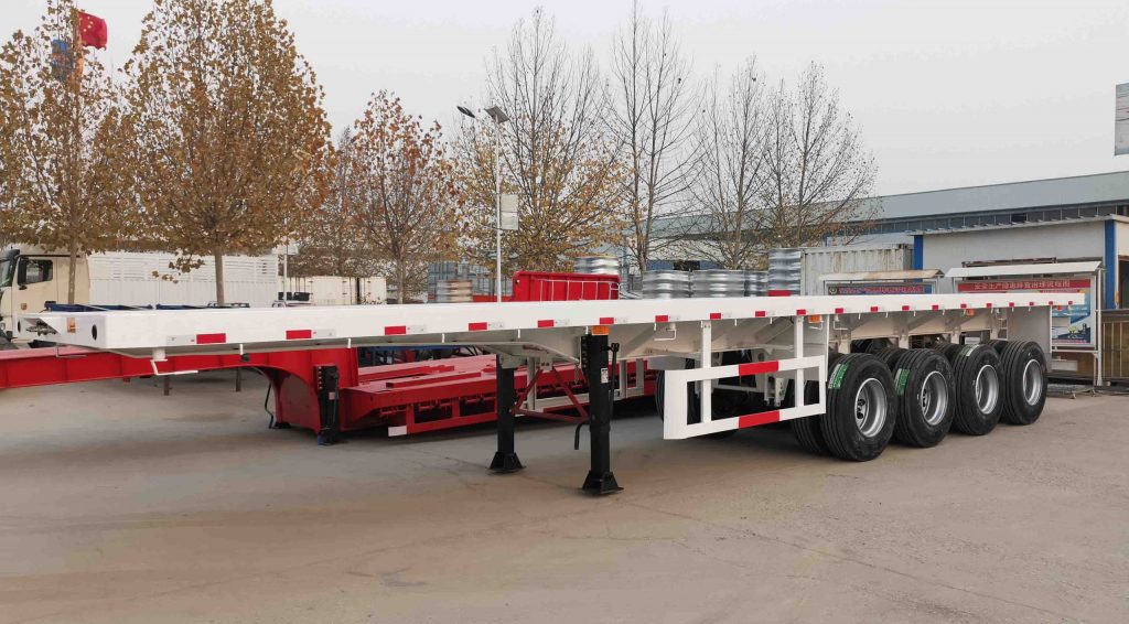 4 Axles Flatbed Semi Trailer插图