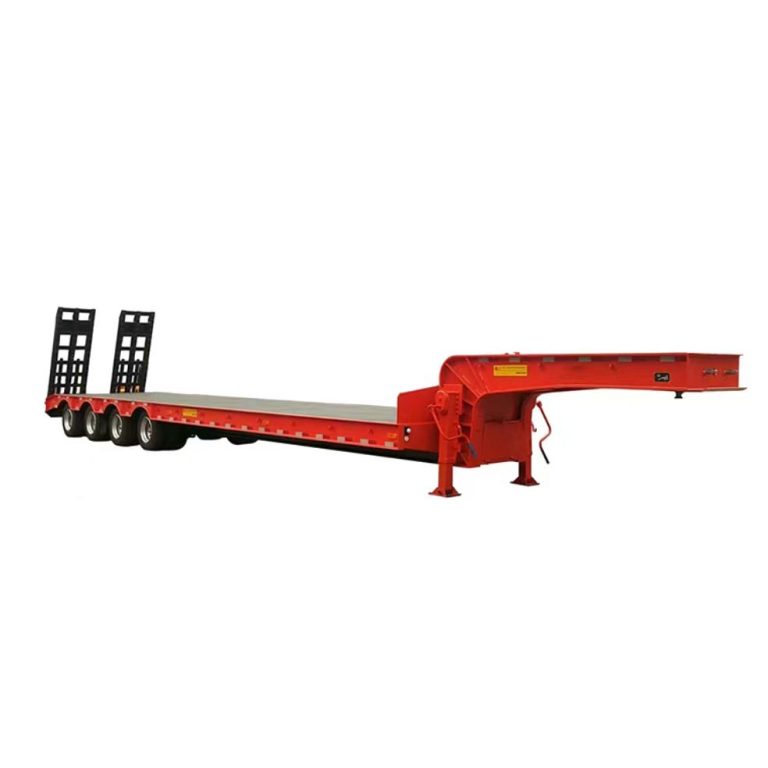 4 Axles Lowbed Semi Trailer Red