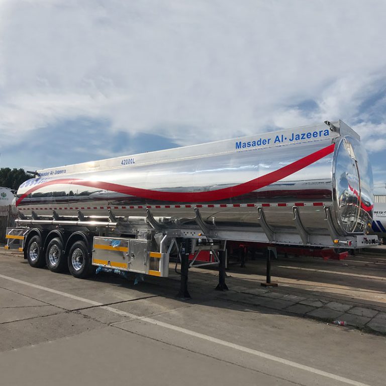 Aluminum Alloy Gasoline Petrol Diesel Oil Mirror Insulated Tanker Fuel Tanker Trailer for Sale (1)