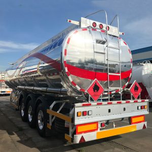 Aluminum Alloy Gasoline Petrol Diesel Oil Mirror Insulated Tanker Fuel Tanker Trailer for Sale (5)