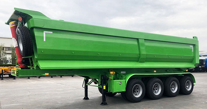 Hot Selling 4 Axles 40CBM Rear Tipper Trailer in Guinea插图