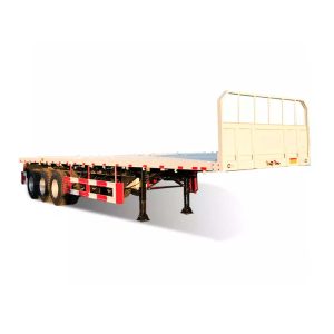 Hot-selling 3 Axles Flatbed Container Trailer with Frontboad (14)