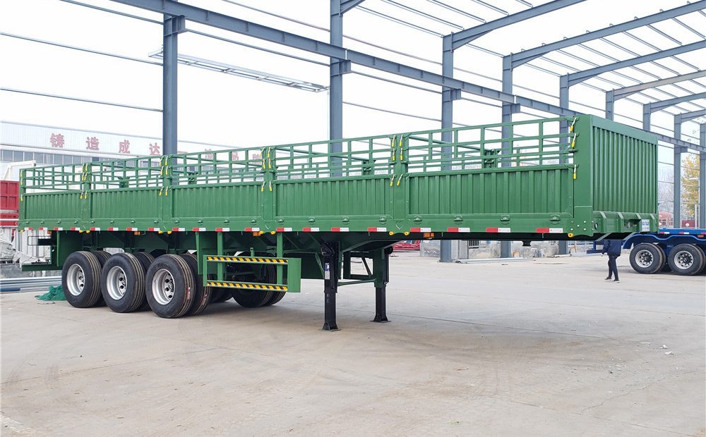 Side Fence Cargo Animal Transport Livestock Semi trailer with Stake插图