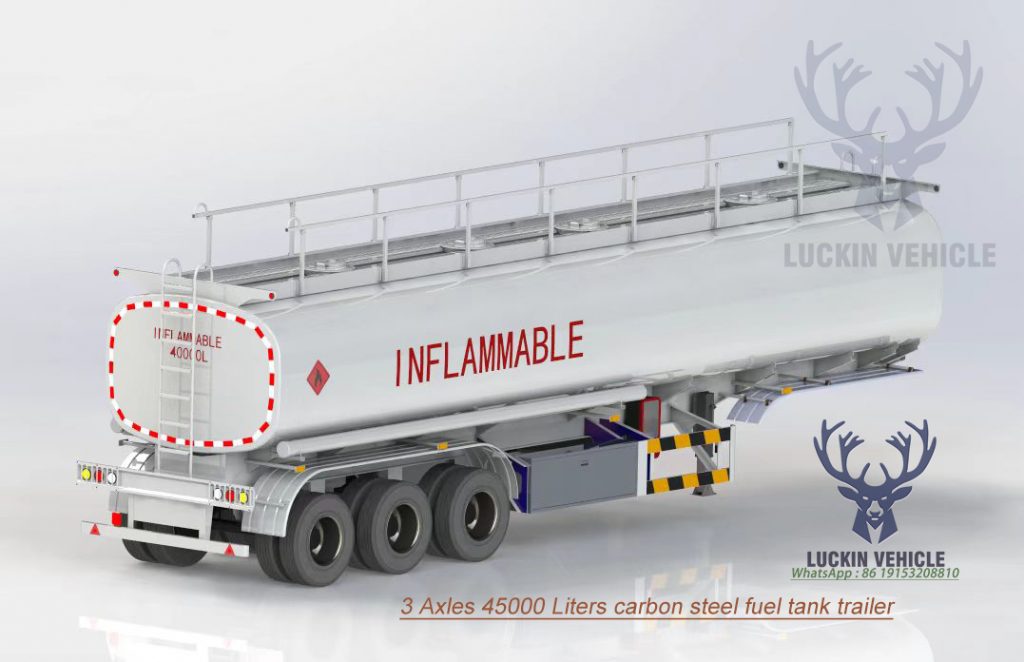 45000 Liters Carbon Steel Tanker Trailer Ready Ship To Angola插图