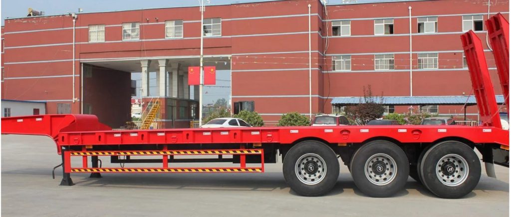 Tri Axle 80 Ton Low Bed Semi Trailer is ready to ship Ghana插图4