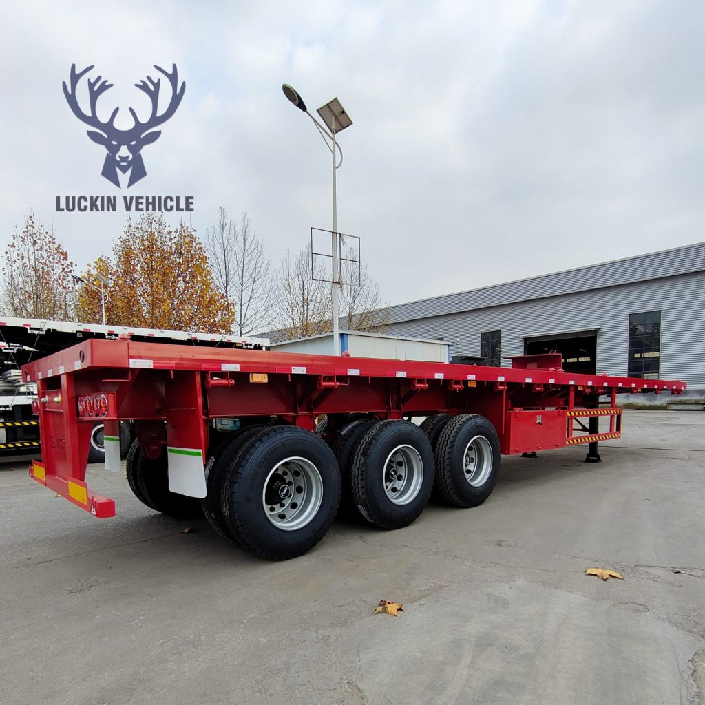 Tri Axle 40 FT Flatbed Semi Trailer will be sent to Tanzania插图