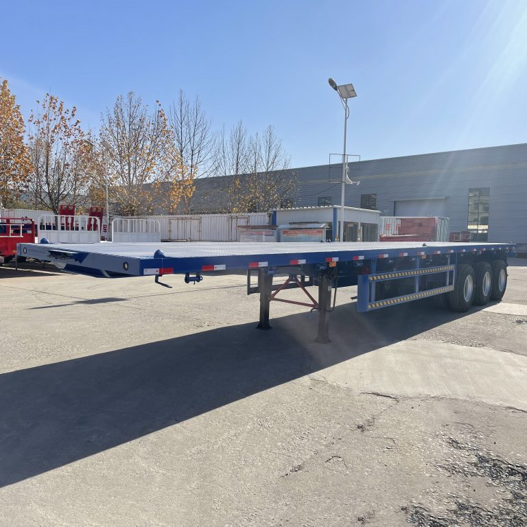 3 Axles 40FT Flatbed Container Semi Trailer-2