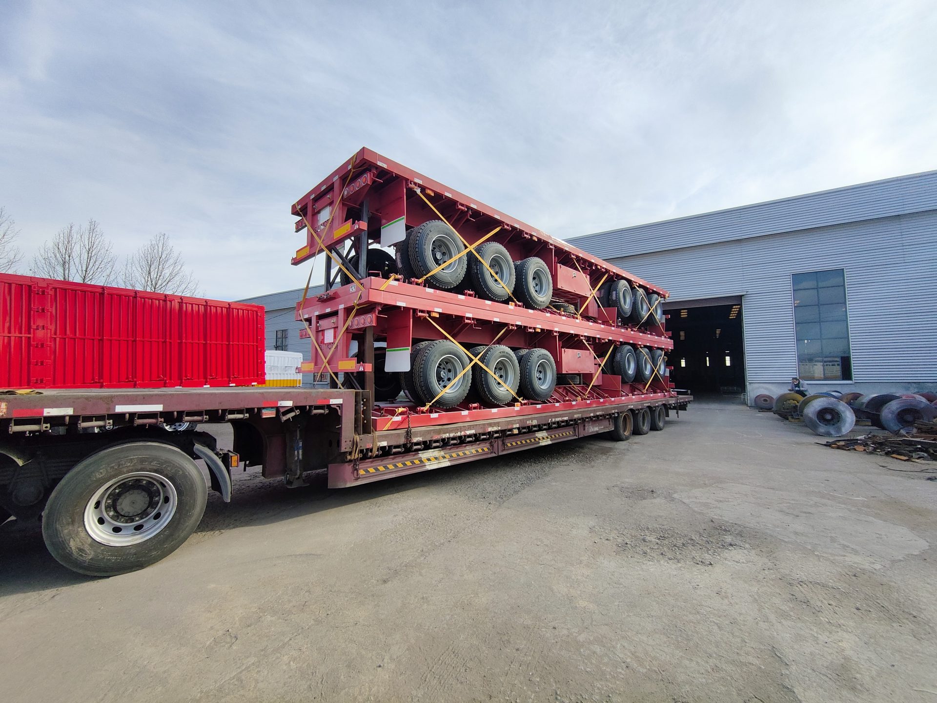 Luckin Vehicle 40ft Flatbed Container Semi Trailer插图3