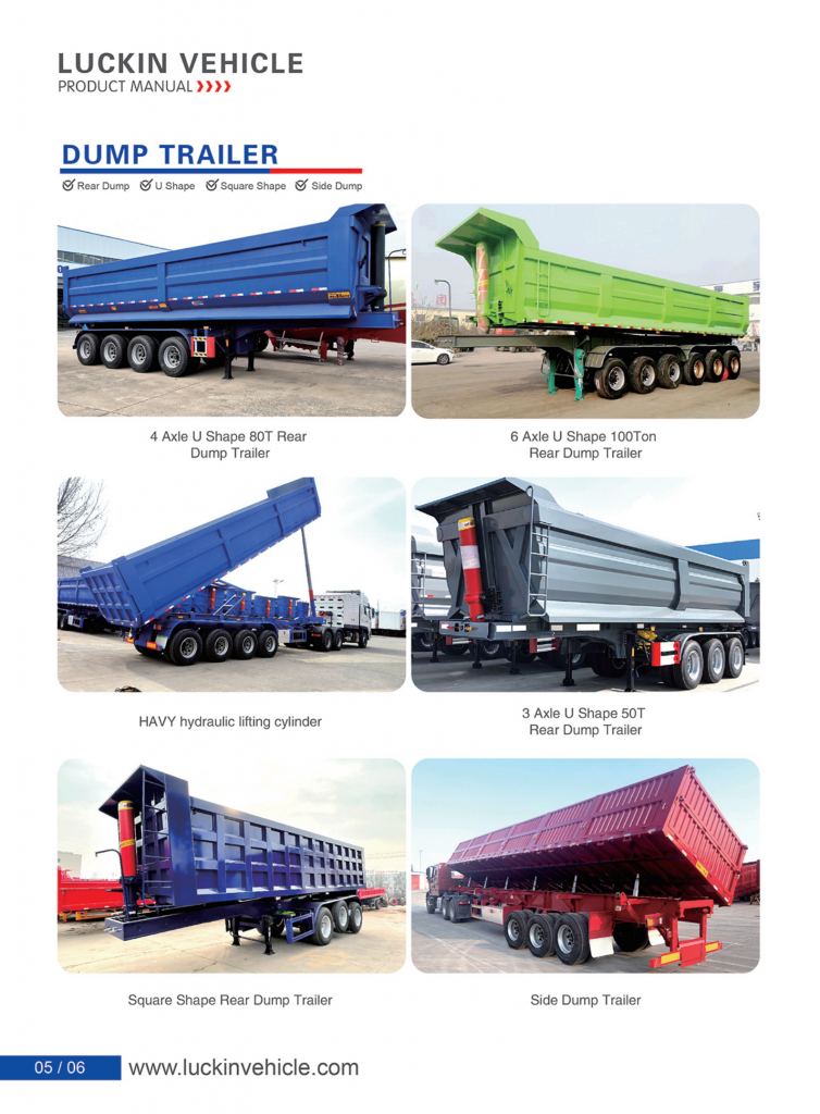 “Experience Unmatched Efficiency and Durability with Luckin’s Hot-Selling 4-Axis Rear End Hydraulic Cylinder Dump Truck Semi Trailer”插图3