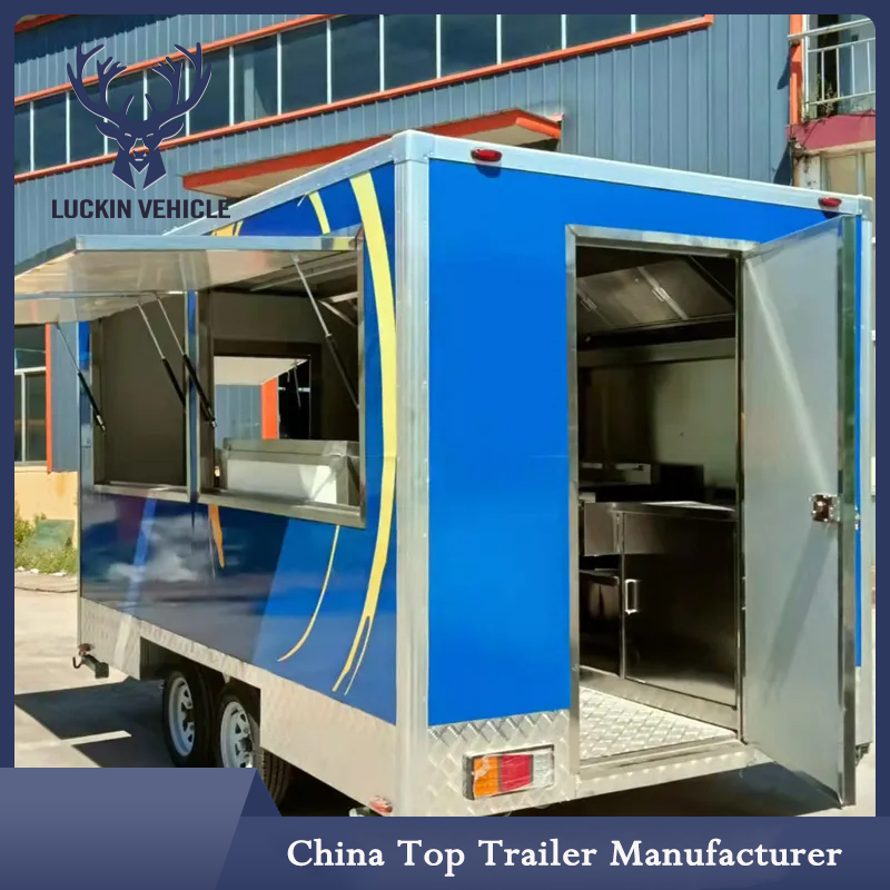 2023 New Mobile Kitchen Beer Barbecue Snack Coffee Fiberglass Mobile Food Truck Trailer插图8