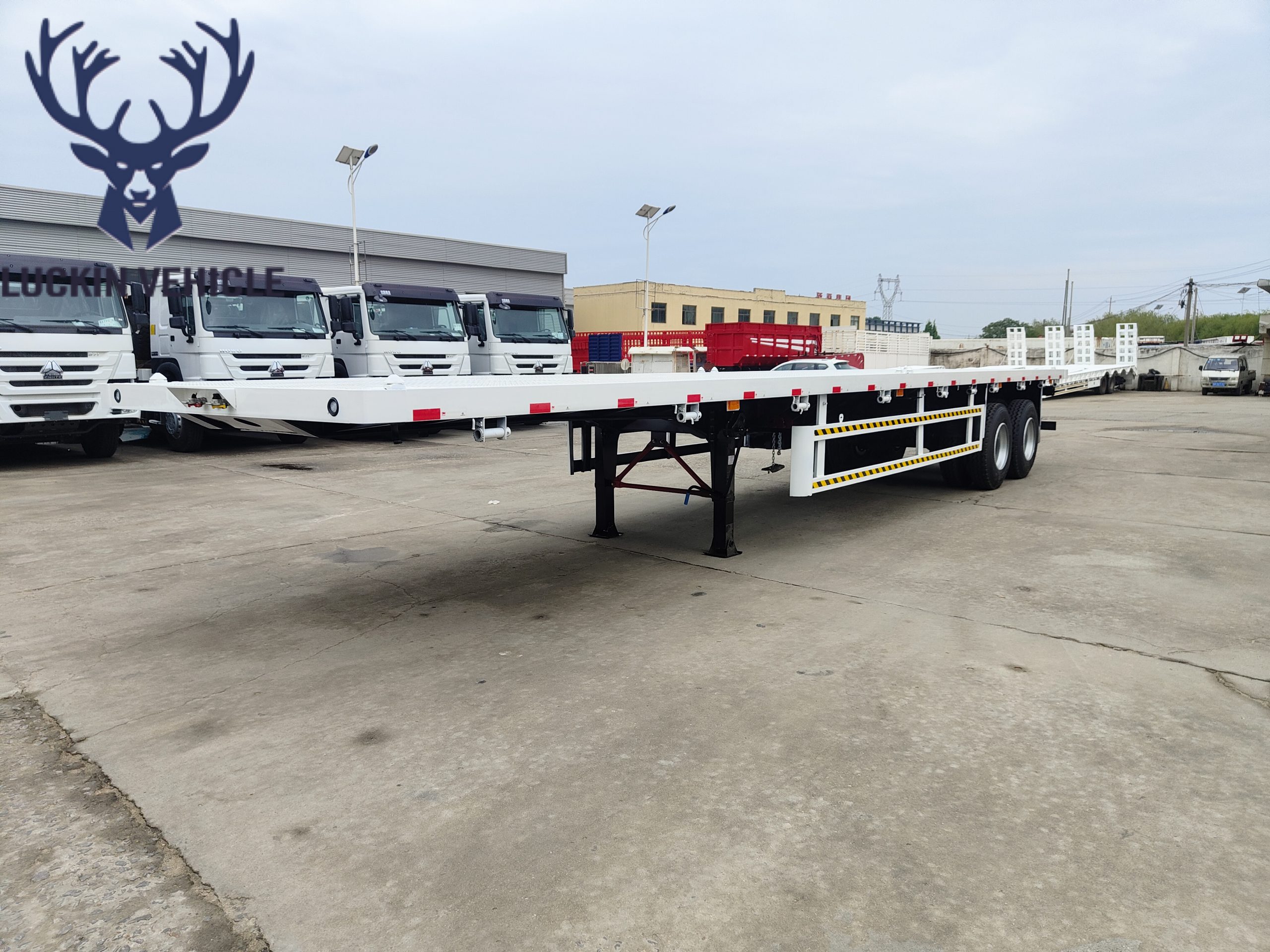 Luckin Vehicle 40ft Flatbed Container Semi Trailer插图