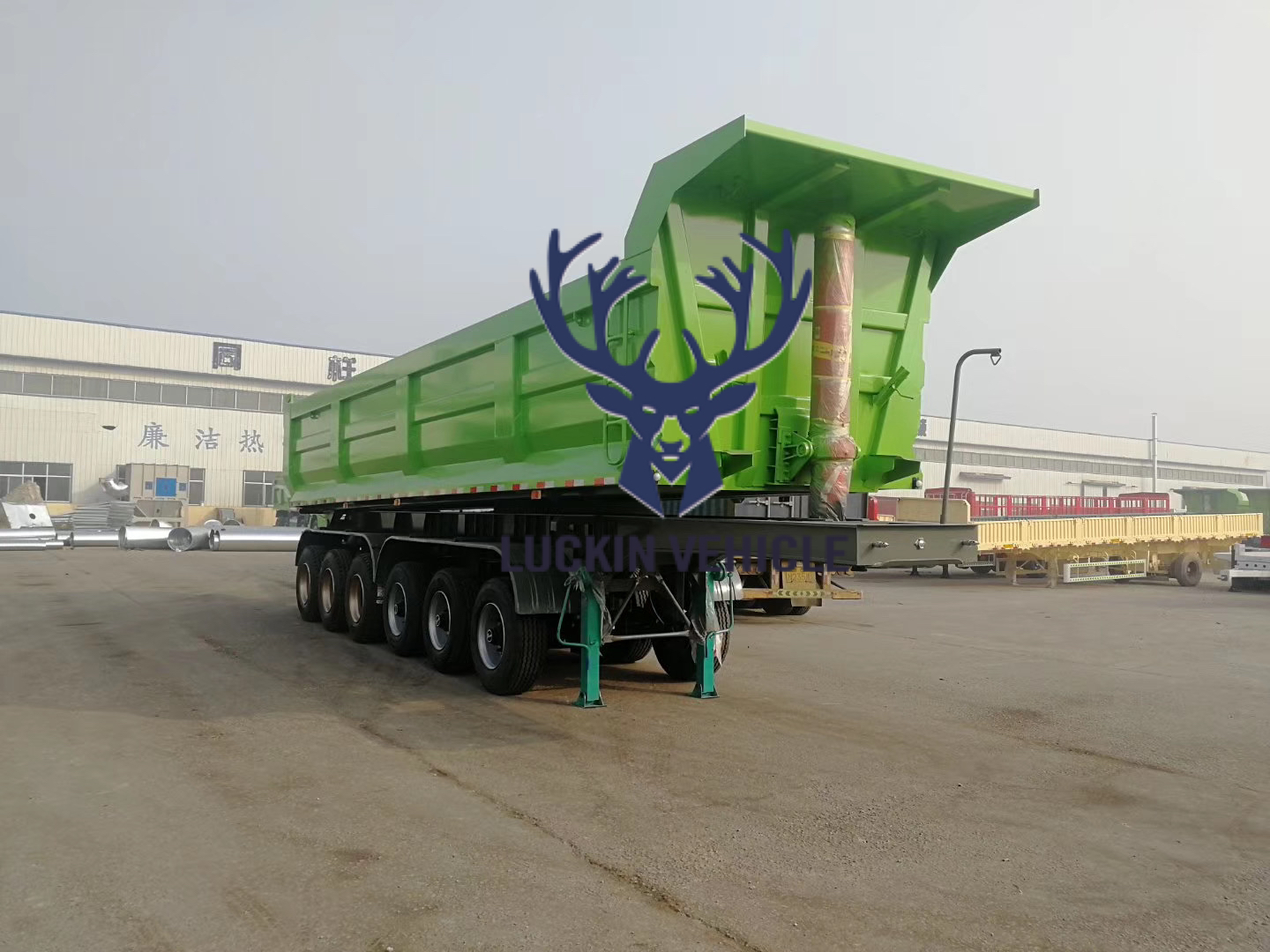 Luckin Vehicle 6 Axles U Shape Heavy Duty Dump Semi Trailer for Sand/Stone/Coal/Mineral Transport插图2