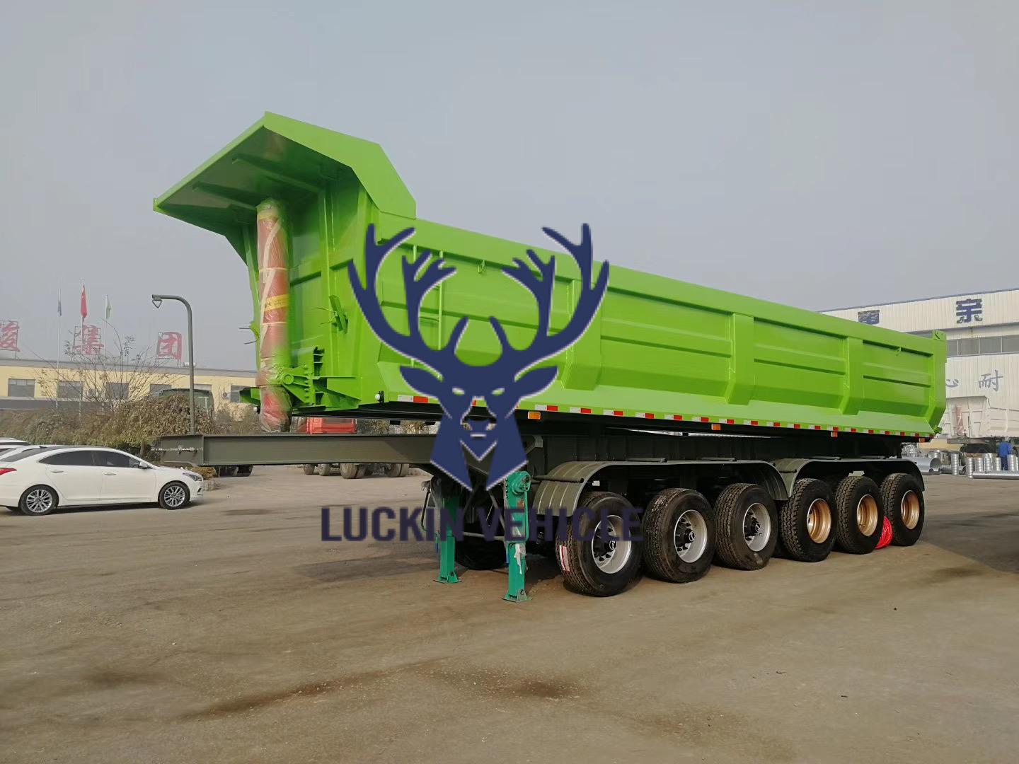 Luckin Vehicle 6 Axles U Shape Heavy Duty Dump Semi Trailer for Sand/Stone/Coal/Mineral Transport插图1