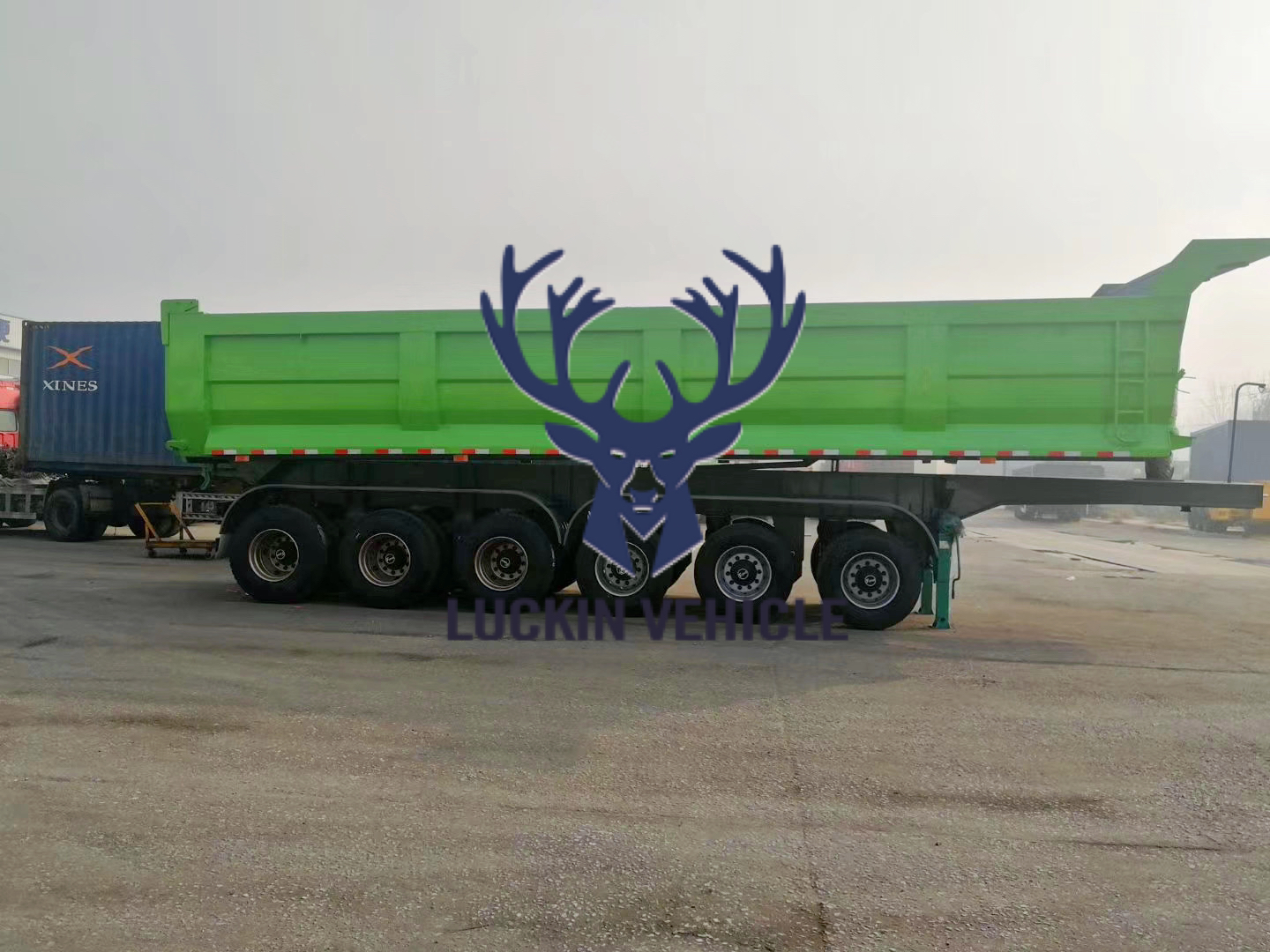 Luckin Vehicle 6 Axles U Shape Heavy Duty Dump Semi Trailer for Sand/Stone/Coal/Mineral Transport插图