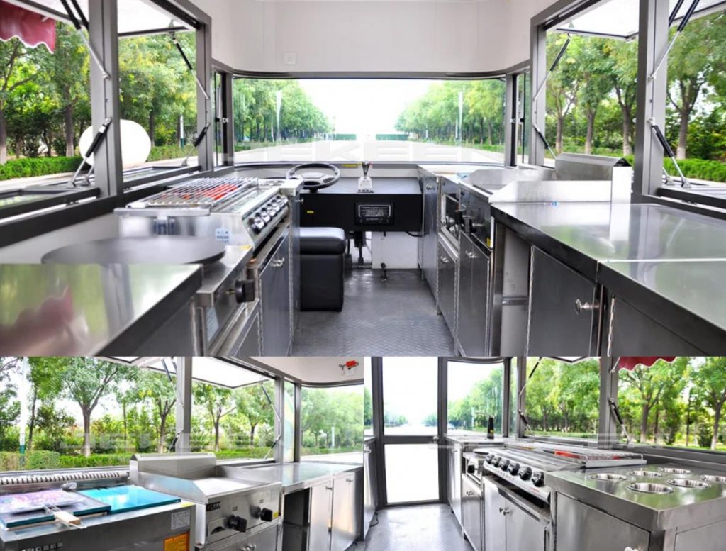 2023 New Mobile Kitchen Beer Barbecue Snack Coffee Fiberglass Mobile Food Truck Trailer插图6