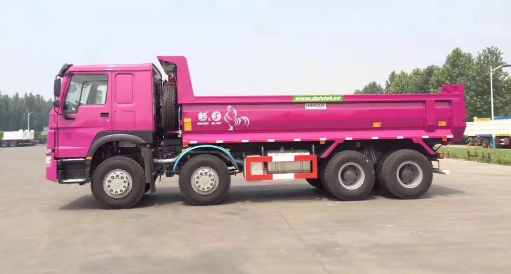 Cameroon customers come to our LUCKIN VEHICE factory for test drive HOWO 371 Dump Truck插图2