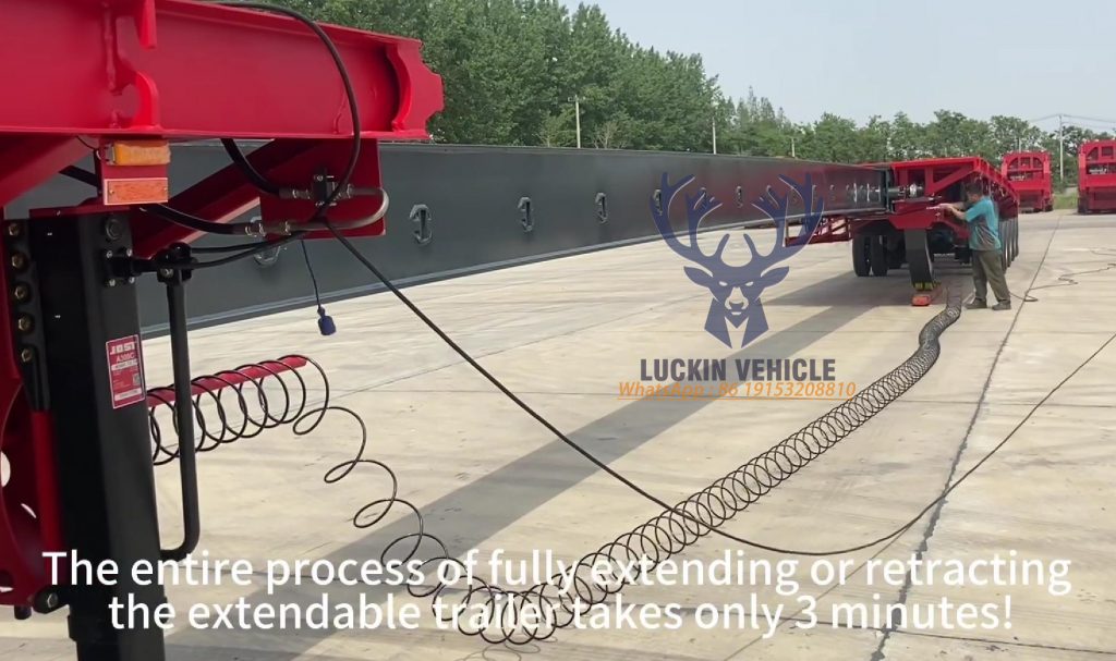 New Design Super Extendable 8–20m Flatbed Trailer From Luckin Vehicle插图2