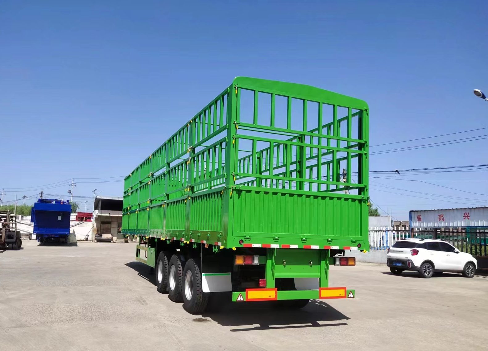 3 Axles 50ton Cargo Transport Semi Trailer Side Wall Fence Cargo Trailer插图1