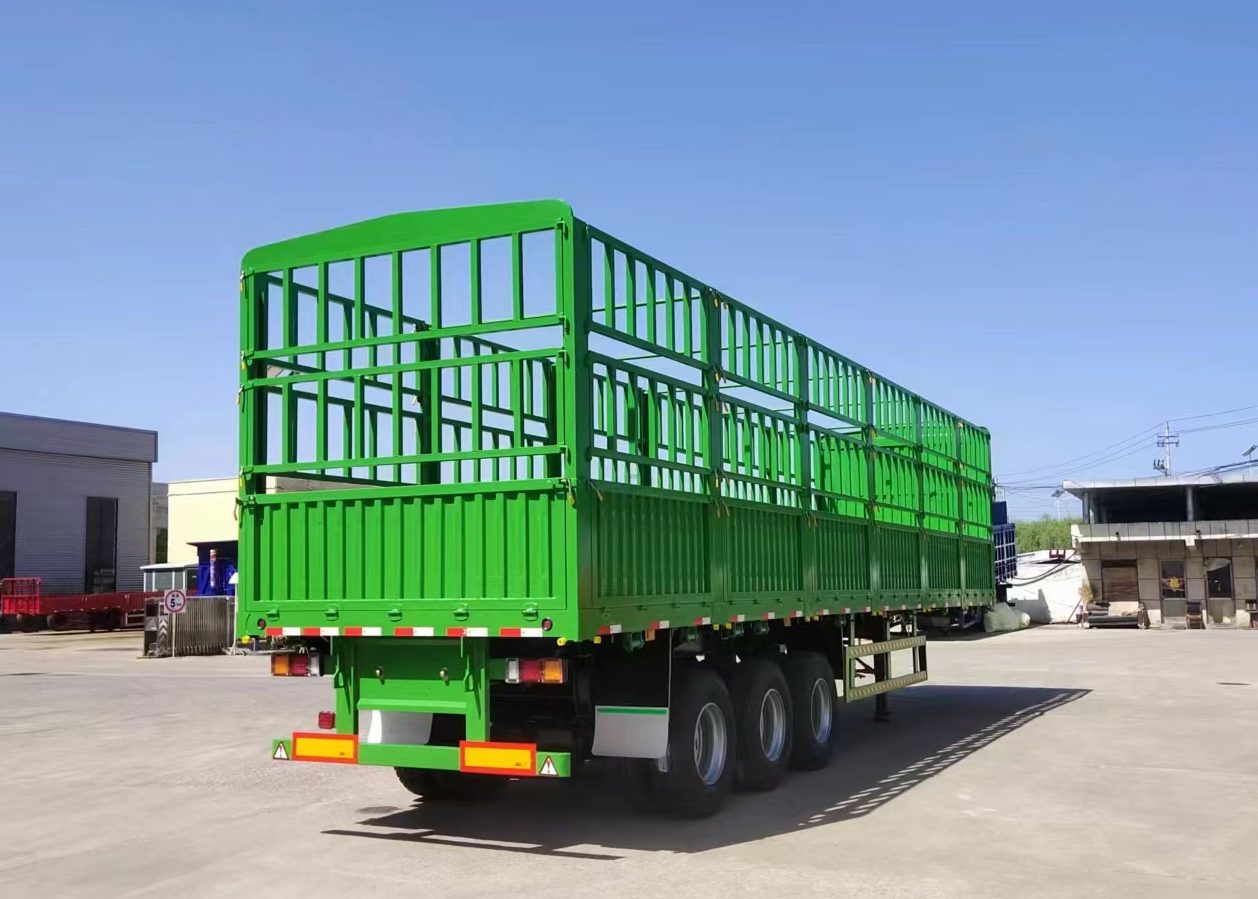 3 Axles 50ton Cargo Transport Semi Trailer Side Wall Fence Cargo Trailer插图2