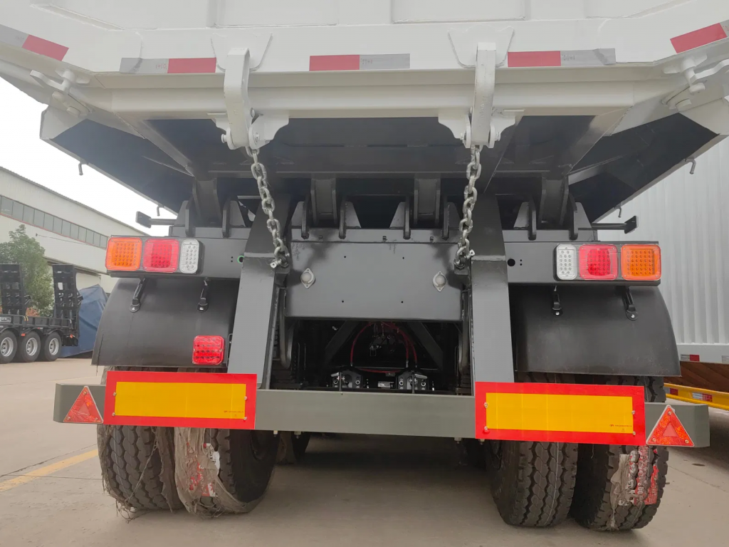 45 Cubic 4 Axles Square Shape Type Dump Trailer for Coal Transportion will export to Ghana插图2