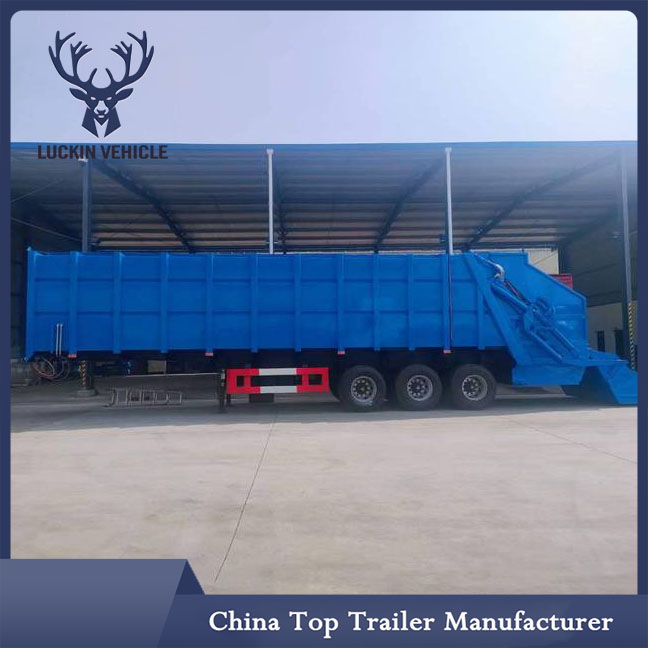 Factory Director Sale 45m3 Garbage Compactor Trailer for Domestic Waste and Industrial Waste插图4