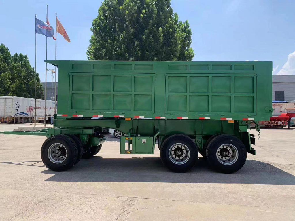 LUCKIN 3 Axle Drawbar Dump Trailer插图