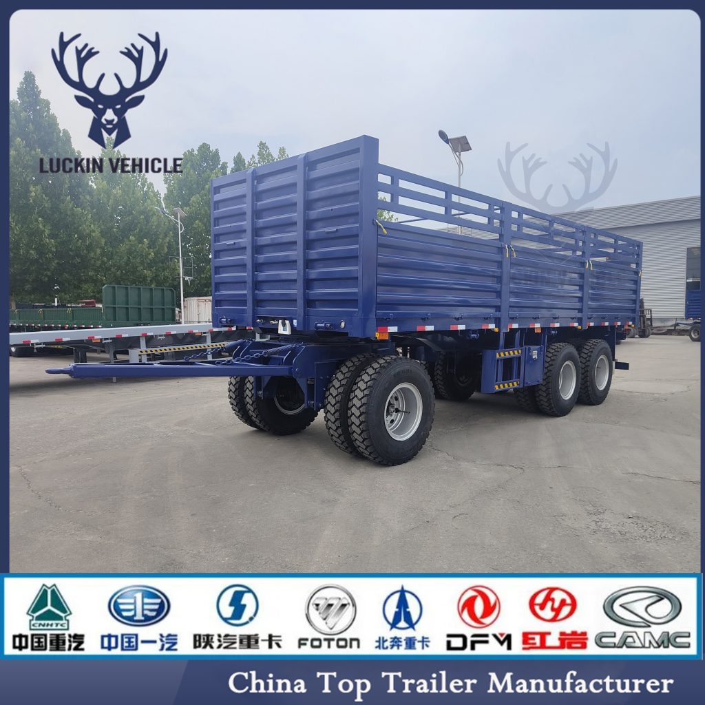 Hot Sale 3 Axle Drawbar Trailer Flatbed Trailer Supplier插图4